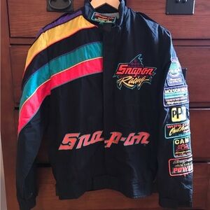 Snap Racing Black Multicolor Men's Racing Jacket